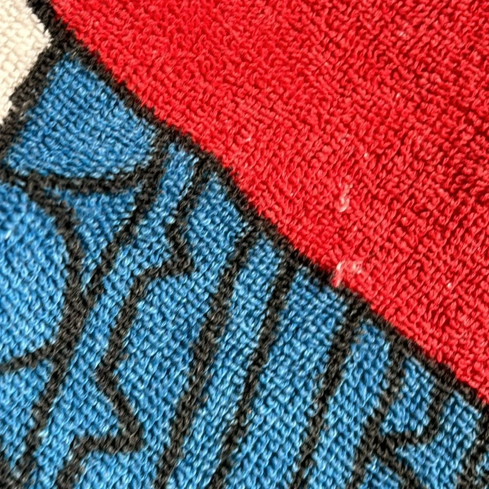 Kmart World Traveler Cartoon Beach Towel Pool Lake Hippie VTG Beach Towel 60s